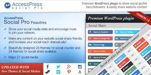 AccessPress Social Pro 2.2.1 - Boost Your Social Engagement with a Sleek Design